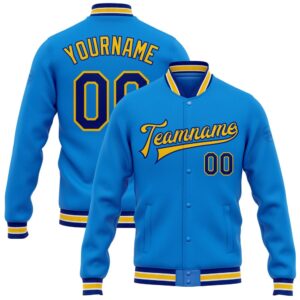 Custom Powder Blue Royal Yellow Bomber Full&hellip;