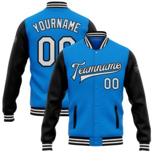 Custom Powder Blue White Black Bomber Full&hellip;
