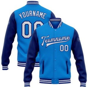 Custom Powder Blue White Royal Bomber Full&hellip;
