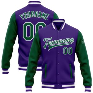 Custom Purple Kelly Green White Bomber Full&hellip;