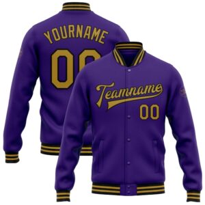 Custom Purple Old Gold Black Bomber Full&hellip;
