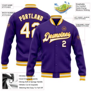 Custom Purple White Gold Bomber Full Snap Baseball Jacket Custom Team Jacket 2 xntpga.jpg
