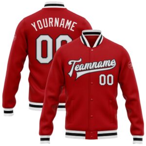 Custom Red White Gray Black Bomber Full&hellip;