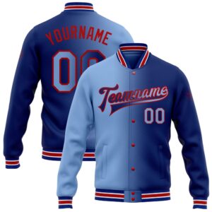 Custom Royal Light Blue Red Bomber Full&hellip;