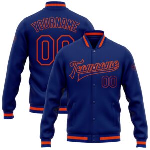 Custom Royal Royal Orange Bomber Full Snap&hellip;