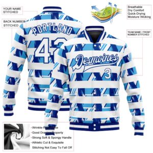 Custom Royal White Light Blue 3D Pattern Design Bomber Full Snap Baseball Jacket Custom Team Jacket 2 fshewb.jpg