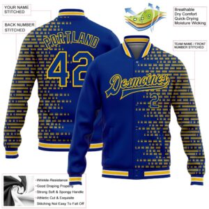 Custom Royal Yellow Halftone 3D Pattern Design Bomber Full Snap Baseball Jacket Custom Team Jacket 2 gozydc.jpg