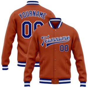Custom Texas Orange Royal White Bomber Full&hellip;