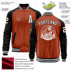 Custom Texas Orange White Black Bomber Varsity Baseball Jacket Custom Team Jacket 2 dgnvfi.jpg