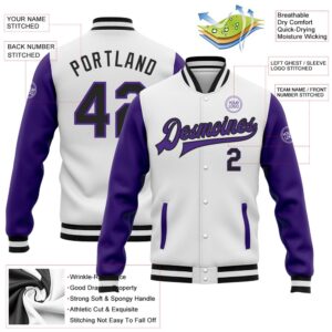 Custom White Black Purple Bomber Full Snap Varsity Baseball Jacket Custom Team Jacket 2 gh7tgz.jpg