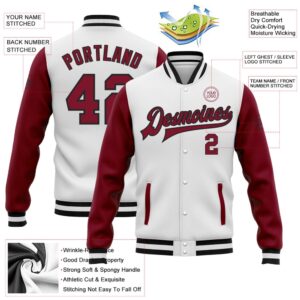 Custom White Crimson Black Bomber Full Snap Varsity Baseball Jacket Custom Team Jacket 2 immeuc.jpg