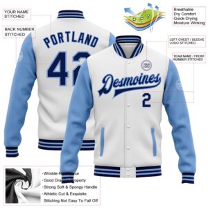 Custom White Navy Light Blue Bomber Full Snap Varsity Baseball Jacket Custom Team Jacket 2 p77d1d.jpg