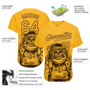 Gold Gold Black 3D Pattern Design Astronaut Authentic Baseball Jersey Custom Baseball Jersey Personalized Sport Jersey 2 fvcshq.jpg