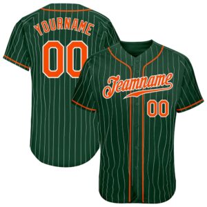 Green White Pinstripe Orange-White Authentic Baseball Jersey,&hellip;