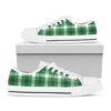 Irish Check Saint Patrick’s Day Print Black Low Top Shoes, St Patricks Day Low Top, St Patrick Day Sneaker