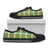 Irish Check Saint Patrick’s Day Print White Low Top Shoes, St Patricks Day Low Top, St Patrick Day Sneaker
