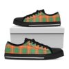 Irish Saint Patrick’s Day Tartan Print White Low Top Shoes, St Patricks Day Low Top, St Patrick Day Sneaker