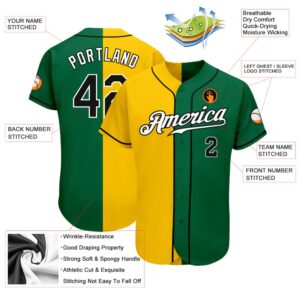 Kelly Green Black Yellow Authentic Split Fashion Baseball Jersey Custom Baseball Jersey Personalized Sport Jersey 2 ndunk8.jpg