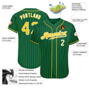 Kelly Green Gold Pinstripe Gold White Authentic Baseball Jersey Custom Baseball Jersey Personalized Sport Jersey 2 bhcuyw.jpg