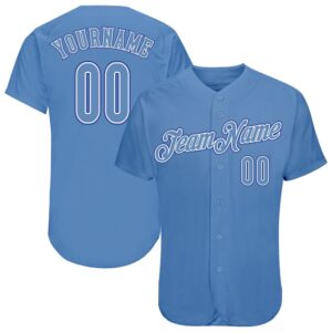 Light Blue Light Blue-Royal Authentic Baseball Jersey,&hellip;