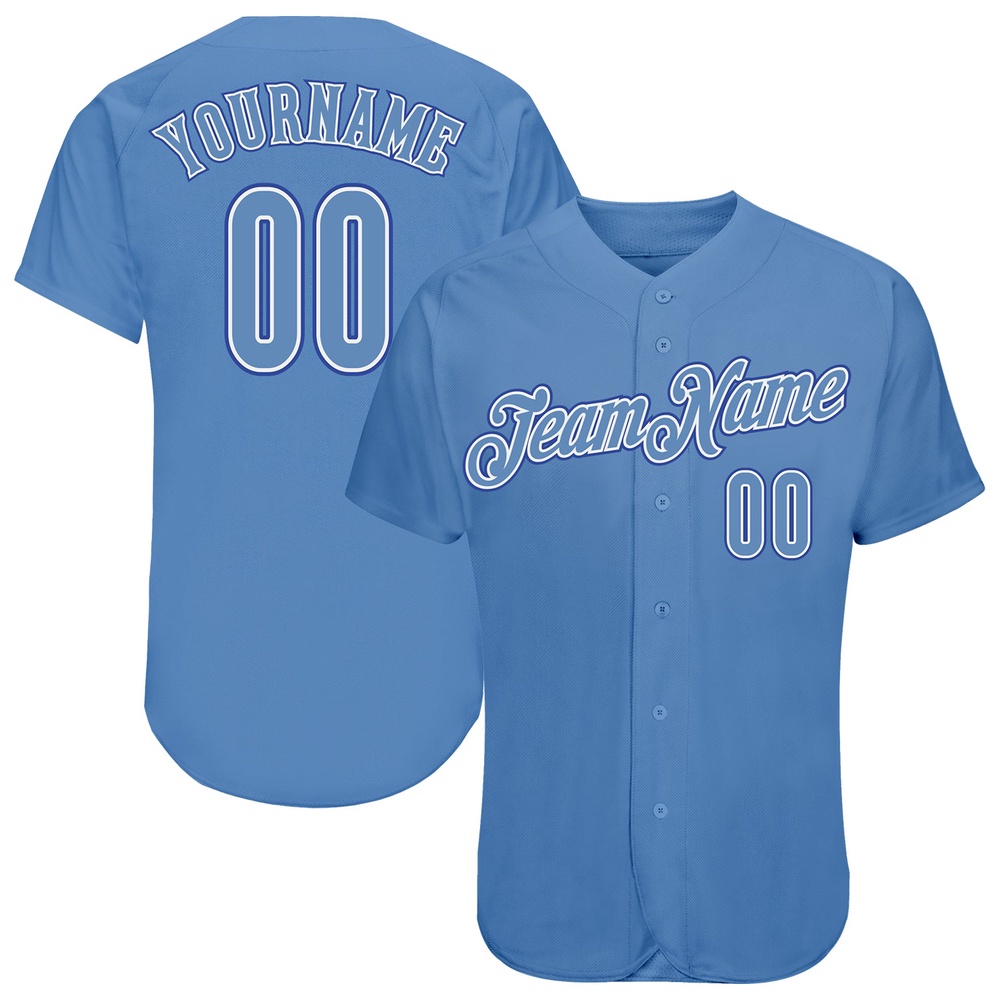 Light Blue Light Blue-Royal Authentic Baseball Jersey, Custom Baseball Jersey, Personalized Sport Jersey Light Blue Light Blue-Royal Authentic Baseball Jersey, Custom Baseball Jersey, Personalized Sport Jersey