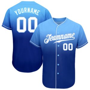 Light Blue White-Royal Authentic Fade Fashion Baseball&hellip;