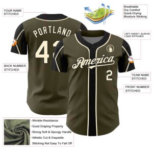 Olive Cream Black 3 Colors Arm Shapes Authentic Salute To Service Baseball Jersey Custom Baseball Jersey Personalized Sport Jersey 2 s1zvlv.jpg