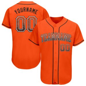 Orange Black-White Authentic Drift Fashion Baseball Jersey,&hellip;