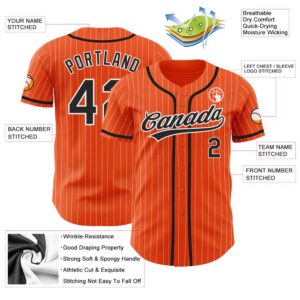 Orange White Pinstripe Black Authentic Baseball Jersey Custom Baseball Jersey Personalized Sport Jersey 2 n4xeaw.jpg