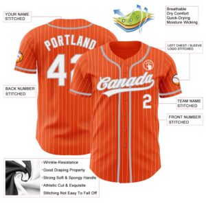 Orange White Pinstripe Gray Authentic Baseball Jersey Custom Baseball Jersey Personalized Sport Jersey 2 nztmzu.jpg