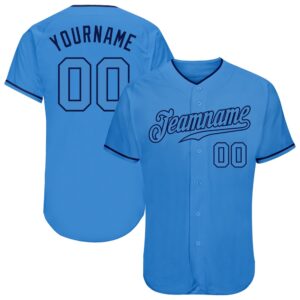 Powder Blue Powder Blue-Navy Authentic Baseball Jersey,&hellip;
