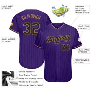 Purple Black Pinstripe Black Old Gold Authentic Baseball Jersey Custom Baseball Jersey Personalized Sport Jersey 2 a3tg29.jpg