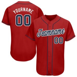 Red Navy-White Baseball Jersey, Custom Baseball Jersey,&hellip;
