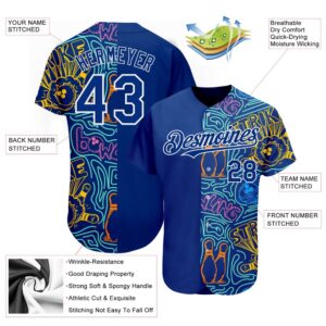 Royal White 3D Pattern Design Bowling Authentic Baseball Jersey Custom Baseball Jersey Personalized Sport Jersey 2 wkwtrc.jpg