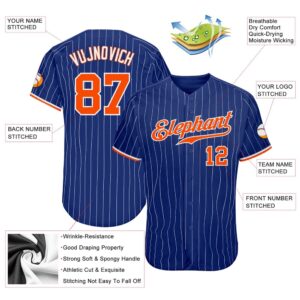 Royal White Pinstripe Orange White Authentic Baseball Jersey Custom Baseball Jersey Personalized Sport Jersey 2 e0ua66.jpg