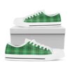 Saint Patrick’s Day Tartan Print Black Low Top Shoes, St Patricks Day Low Top, St Patrick Day Sneaker