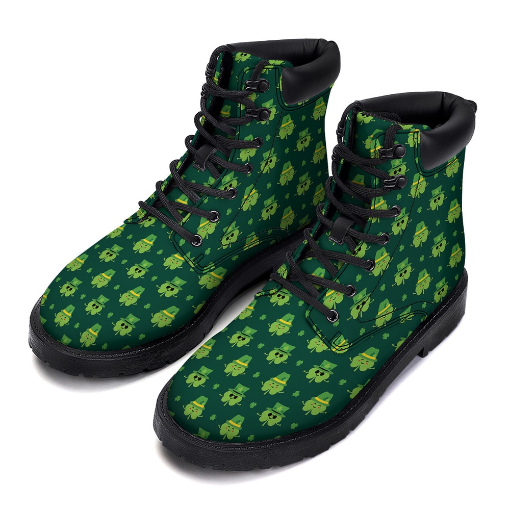 St. Patrick’s Day Cute Print Pattern Boots, St Patricks Day Boots, St Patricks Day Shoes