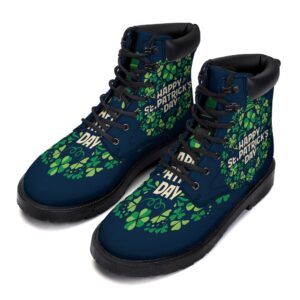 St. Patrick’s Day Green Clover Print Boots,&hellip;