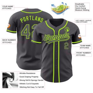 Steel Gray Neon Green Authentic Baseball Jersey Custom Baseball Jersey Personalized Sport Jersey 2 m5qflb.jpg