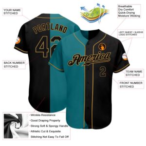Teal Black Old Gold Authentic Split Fashion Baseball Jersey Custom Baseball Jersey Personalized Sport Jersey 2 uutinm.jpg