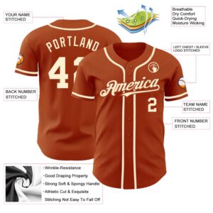 Texas Orange Cream Authentic Baseball Jersey Custom Baseball Jersey Personalized Sport Jersey 2 f8xlfu.jpg
