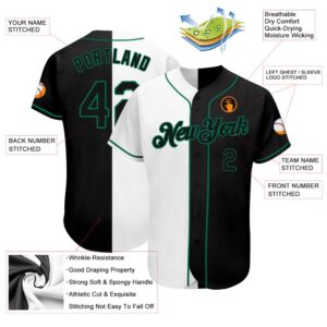 White Black Kelly Green Authentic Split Fashion Baseball Jersey Custom Baseball Jersey Personalized Sport Jersey 2 vit7vl.jpg