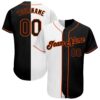 White-Black Pink Authentic Split Fashion Baseball Jersey, Custom Baseball Jersey, Personalized Sport Jersey