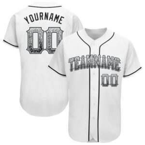 White Black-Silver Authentic Drift Fashion Baseball Jersey,&hellip;