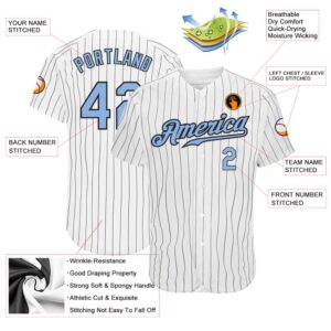 White Black Pinstripe Light Blue Black Authentic Baseball Jersey Custom Baseball Jersey Personalized Sport Jersey 2 mavmrl.jpg