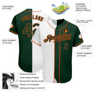 White Green Orange Authentic Split Fashion Baseball Jersey Custom Baseball Jersey Personalized Sport Jersey 2 ren4ea.jpg
