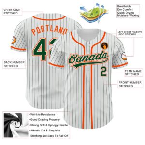 White Green Pinstripe Green Orange Authentic Baseball Jersey Custom Baseball Jersey Personalized Sport Jersey 2 fvtwtp.jpg