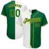 White Kelly Green-Gold Line Authentic Baseball Jersey, Custom Baseball Jersey, Personalized Sport Jersey