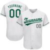 White Kelly Green-Gold Line Authentic Baseball Jersey, Custom Baseball Jersey, Personalized Sport Jersey
