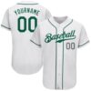 White Kelly Green-Old Gold Authentic Baseball Jersey, Custom Baseball Jersey, Personalized Sport Jersey